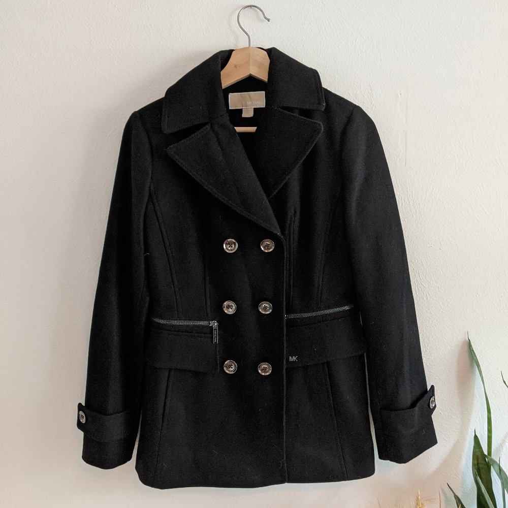 New Michael Kors Double Button wool Coat